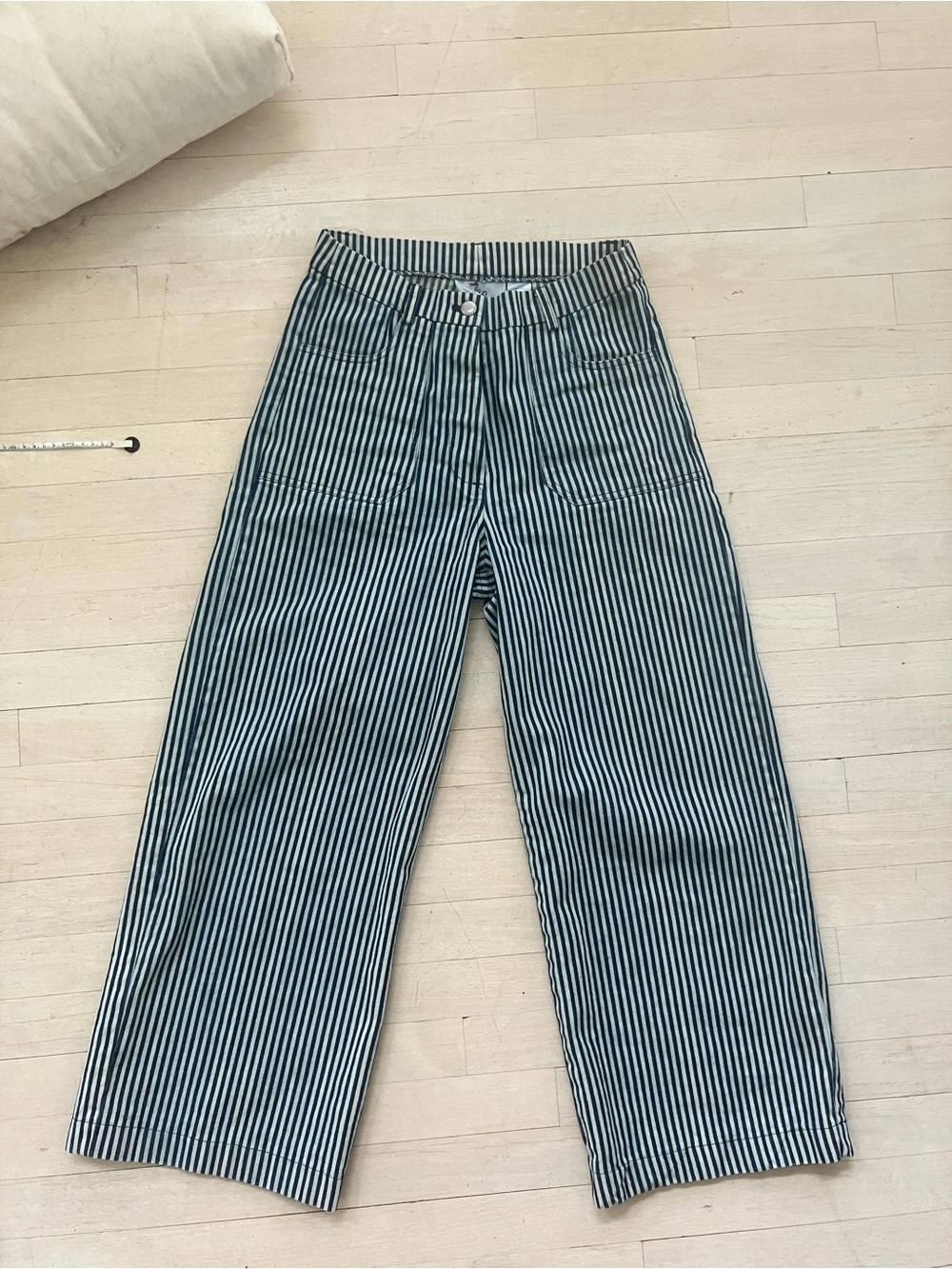 Made in US wide leg striped pants